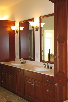 semi-custom cabinets for bathroom