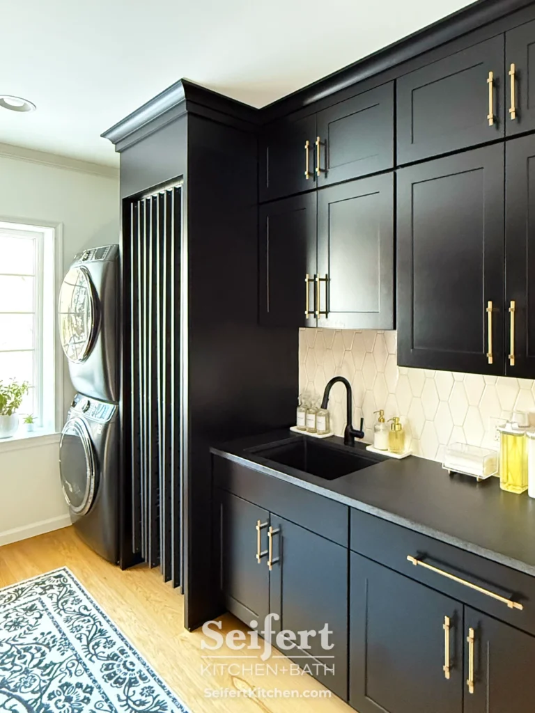 Laundry Room Remodel with Semi-Custom Cabinets from Seifert Kitchen & Bath